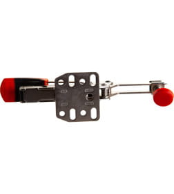 Зажим горизонтальный с коленчатым рычагом, 2.5 кН, с открытым плечом и горизонтальным основанием BESSEY