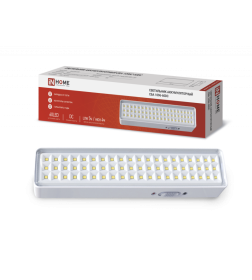 Светильник светодиодный аварийный СБА 1096-60DC 60LED 1.5Ah lithium battery DC IN HOME 4690612029481