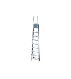 Лестница-стремянка алюминиевая 9 ступеней (усиленная, площадка сталь) Алюмет AMS7809