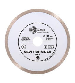 Диск алмазный 180х10х25,4/22,23 мм Сплошной (Wet) Trio-diamond W404