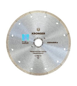 Диск алмазный по керамограниту 230 мм Kronger K200230