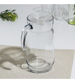 Кувшин 1650 мл c крышкой, стекло/пластик Акватик