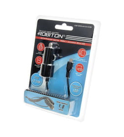 Блок питания ROBITON USB1000-Auto-microUSB БЛ11455