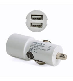 Блок питания автомобильный 4800мА с 2 USB входом (12-24B) ROBITON TwinUSB2400/AUTO БЛ13910