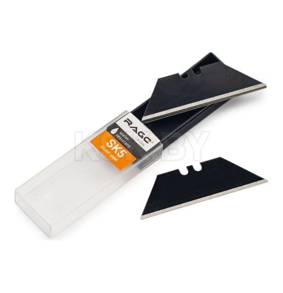 Лезвие для ножа трапециевидное воронёное (5 шт.) RAGE by VIRA 832506 (832506) 