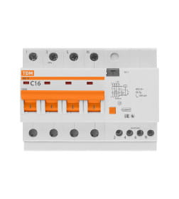 Дифференциальный автомат АД14 4Р 16А 100мА TDM SQ0204-0031