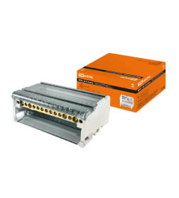 Блок распределительный модульный на DIN-рейку МРБ-125 4П 125А 4х15 групп TDM SQ0823-0015