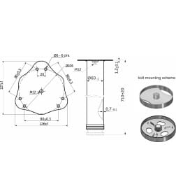 Опора мебельная 60/710,белый