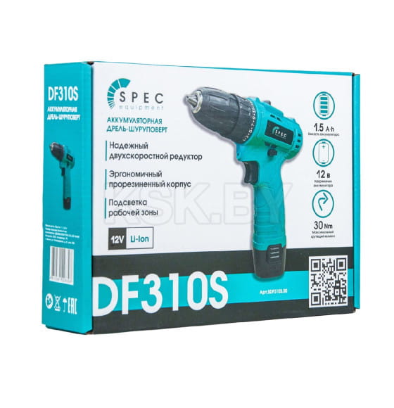 Дрель-шуруповерт аккумуляторная SPEC DF310S (CDF310S.00) 