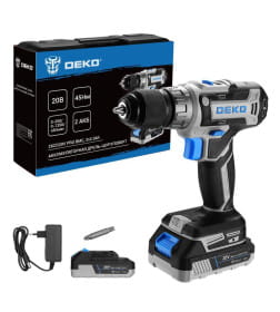 Дрель-шуруповерт аккумуляторная DEKO ZKCD20V PRO 084-1005