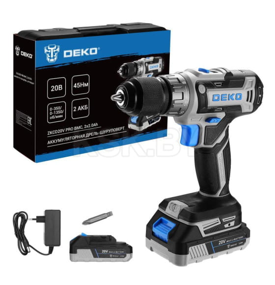 Дрель-шуруповерт аккумуляторная DEKO ZKCD20V PRO 084-1005 (084-1005) 