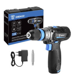 Дрель-шуруповерт аккумуляторная DEKO ZKCD12V PRO 084-1013