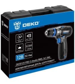 Дрель-шуруповерт аккумуляторная DEKO ZKCD12V PRO 084-1013