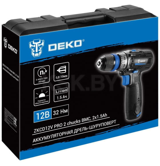 Дрель-шуруповерт аккумуляторная DEKO ZKCD12V PRO 084-1013 (084-1013) 