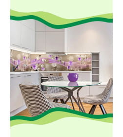 Фартук "Бусины аметист" ABC 3000х600х1.5мм