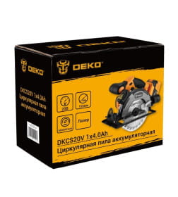 Пила циркулярная аккумуляторная DEKO DKCS20V 084-1039