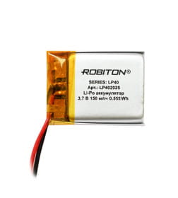Аккумулятор 3.7В 150мАч ROBITON LP402025 БЛ14894