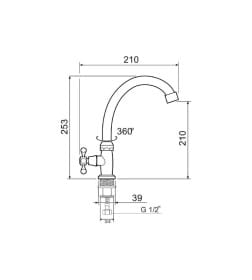 Смеситель для одной воды РМС SL79-269F-4