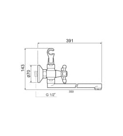 Смеситель для ванны РМС SL71-143P