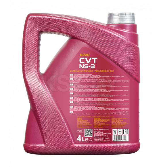 Масло трансмиссионное Mannol CVT NS-3 PL 4 л (MN8220-4) 