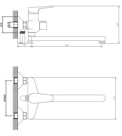  Смеситель для ванны Voda Splash, SPL31