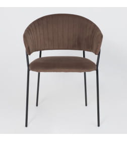 Стул AV 433, шоколадный бархат Confetti chocolate/черный