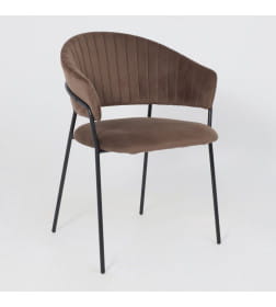 Стул AV 433, шоколадный бархат Confetti chocolate/черный