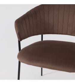 Стул AV 433, шоколадный бархат Confetti chocolate/черный