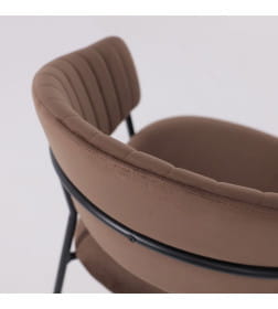 Стул AV 433, шоколадный бархат Confetti chocolate/черный