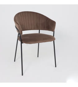 Стул AV 433, шоколадный бархат Confetti chocolate/черный