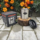 Термокружка 450 мл пластиковая ручка, с крышкой БИОСТАЛЬ NM-B