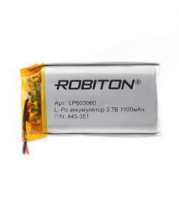 Аккумулятор 3.7В 1100мАч ROBITON LP603060 БЛ14067