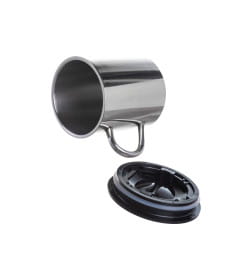 Термокружка 450 мл металлическая ручка, с крышкой БИОСТАЛЬ NM-C