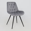 Стул AV 435, поворотный, темно-серый бархат H-15/черный (120088) 