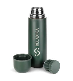 Термос 750 мл узкое горлышко (хаки) Relaxika 101