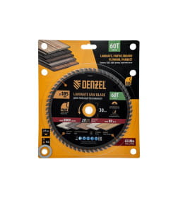 Диск пильный по ламинату 185х60Tх30 мм Denzel 733847