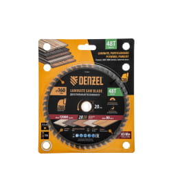 Диск пильный по ламинату 160х48Tх20 мм Denzel 733827