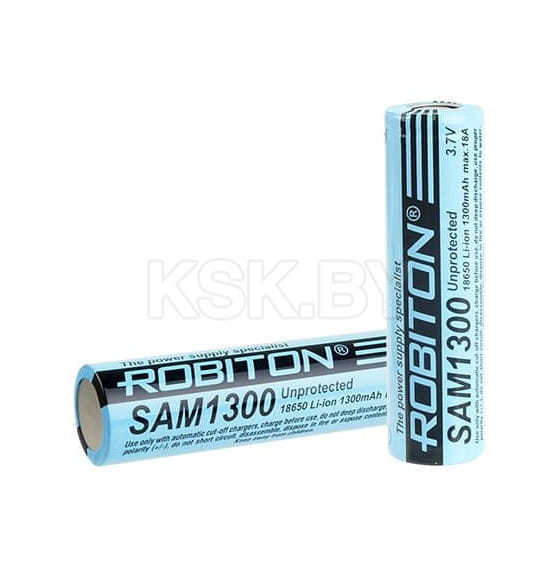 Аккумулятор SAM1300 18А (Samsung INR18650-13L) без защиты ROBITON БЛ13566 (БЛ13566) 