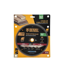 Диск пильный по дереву 250х96Tх30 мм Denzel 733597
