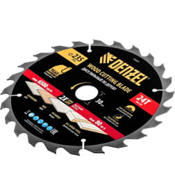 Диск пильный по дереву 235х24Tх30 мм Denzel 733537