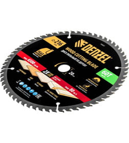 Диск пильный по дереву 216х60Tх20 мм Denzel 733527