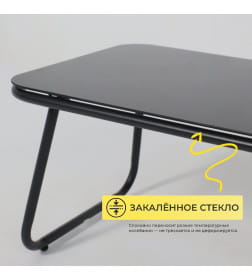 Комплект садовой мебели GARDENIA (2 кресла, диван, стол), черный/черный