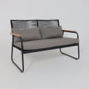 Комплект садовой мебели GARDENIA (2 кресла, диван, стол), черный/черный (118419) 