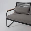 Комплект садовой мебели GARDENIA (2 кресла, диван, стол), черный/черный (118419) 