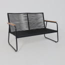 Комплект садовой мебели GARDENIA (2 кресла, диван, стол), черный/черный (118419) 