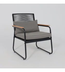 Комплект садовой мебели GARDENIA (2 кресла, диван, стол), черный/черный