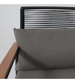 Комплект садовой мебели GARDENIA (2 кресла, диван, стол), черный/черный