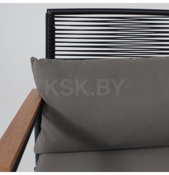 Комплект садовой мебели GARDENIA (2 кресла, диван, стол), черный/черный (118419) 