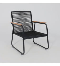 Комплект садовой мебели GARDENIA (2 кресла, диван, стол), черный/черный