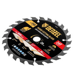 Диск пильный по дереву 190х24Tх20 мм Denzel 733347